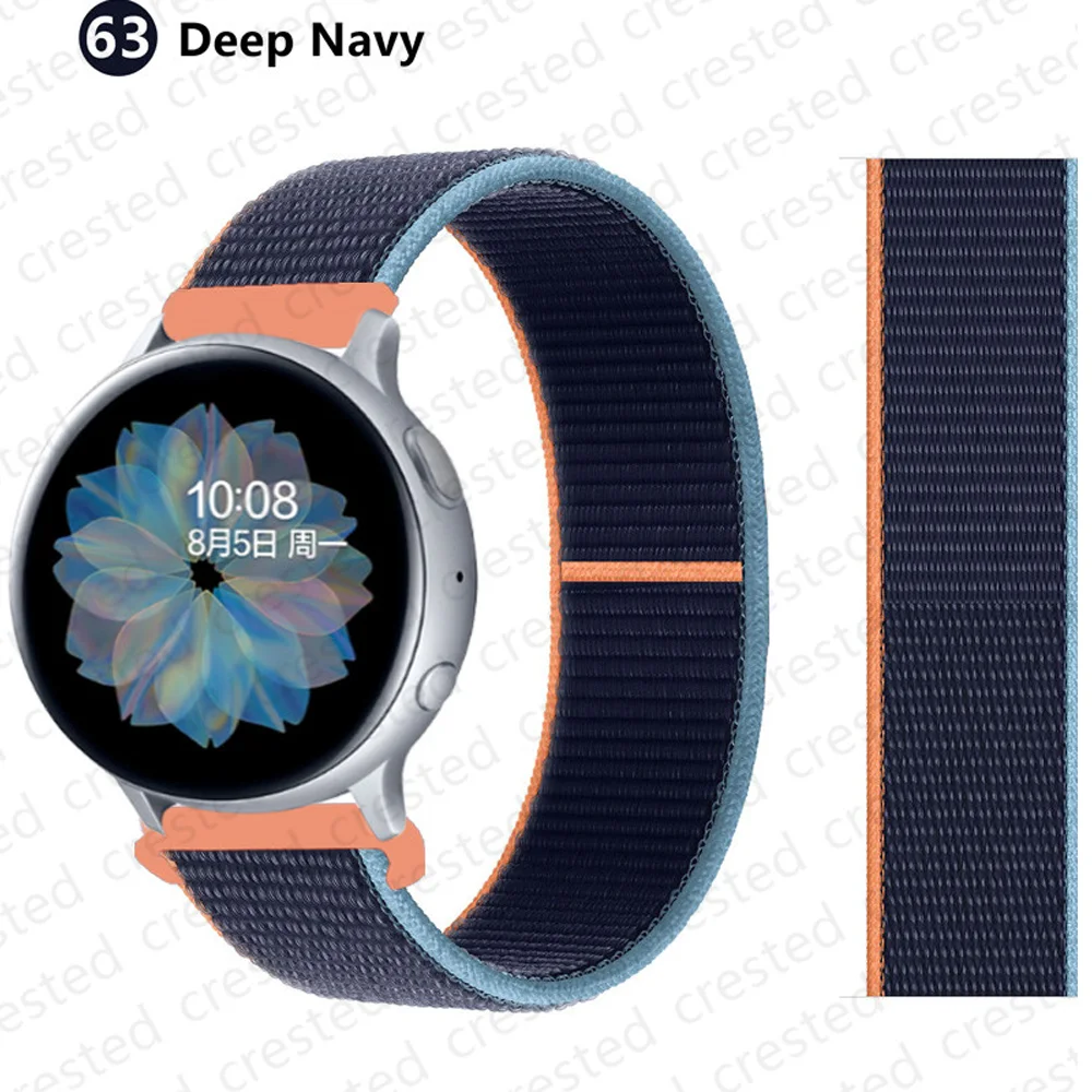 

20mm 22mm band For Samsung Galaxy Watch 3/Galaxy watch 46mm/active 2 amazfit nylon loop bracelet HUAWEI watch GT2/Pro/2E strap
