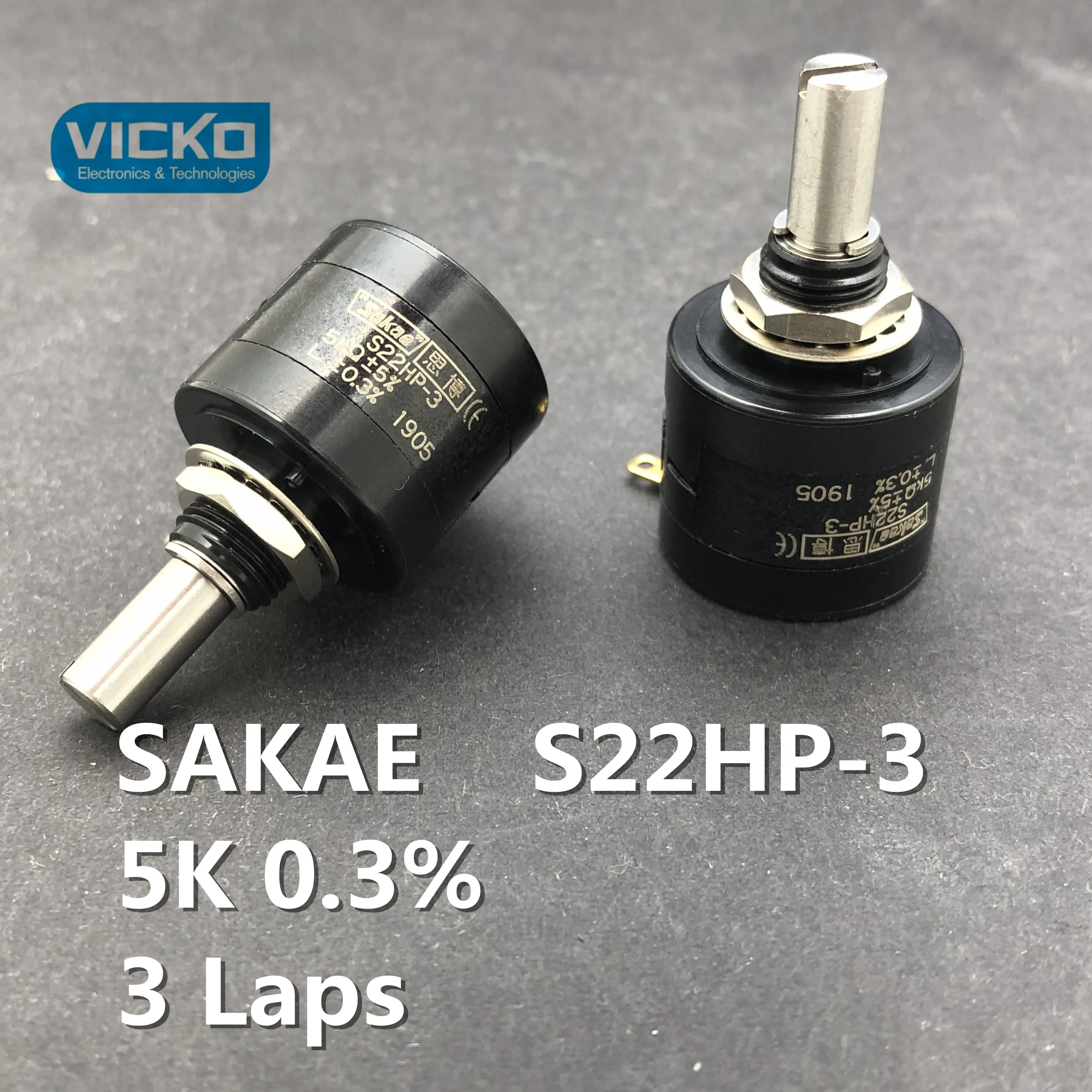 Японский потенциометр SAKAE 3 круга 22HP-3 5K 0.3% дюйма многооборотный переключатель