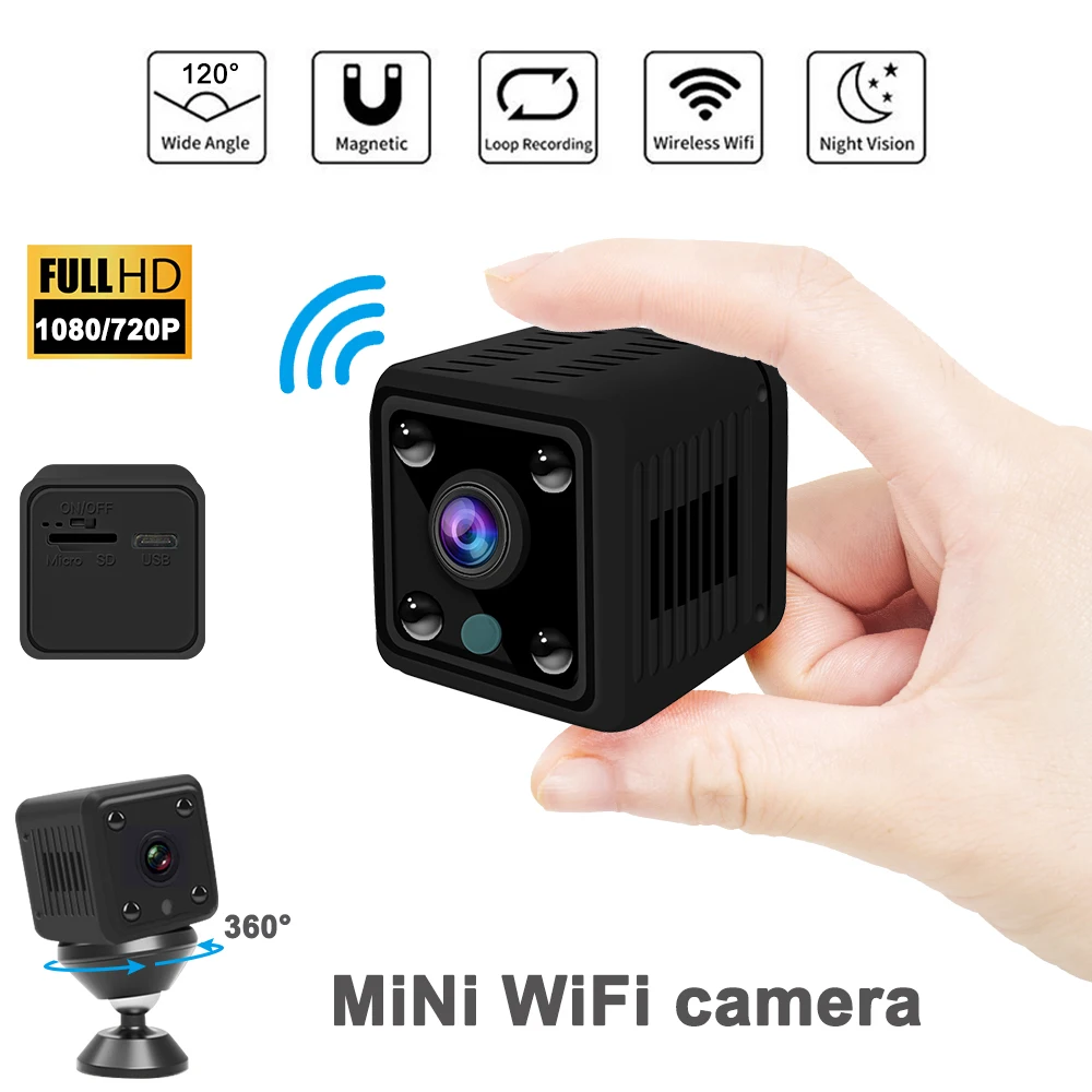 Мини камера видеонаблюдения DIDIHOU HD 1080P Wi Fi ночного видения удаленный монитор