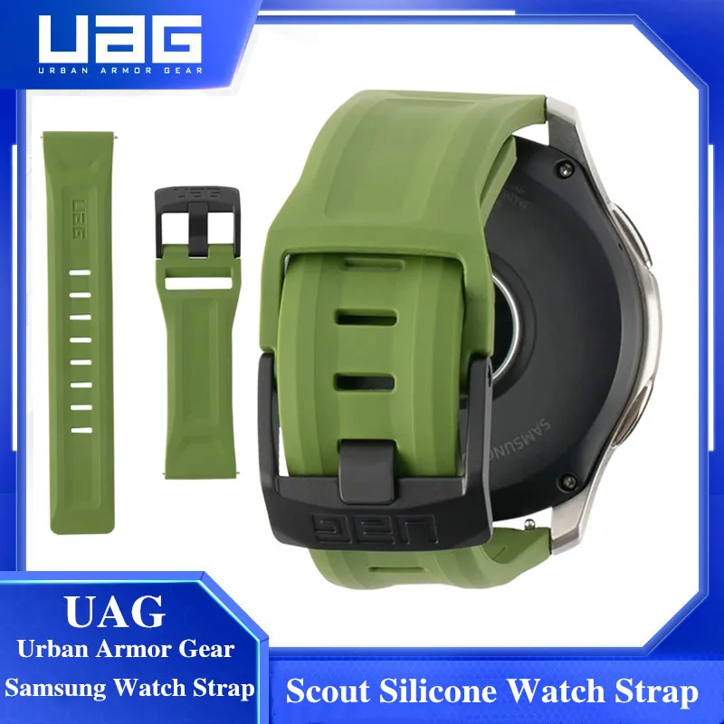 

Ремешок для часов Urban Armor Gear (UAG) Scout, силиконовый браслет для Samsung Galaxy Watch 20 мм 22 мм