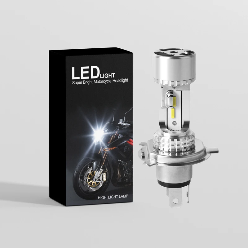 

360° H4 Motorcycle Headlight 12 LED 6500K Highlight Car Light Bulb