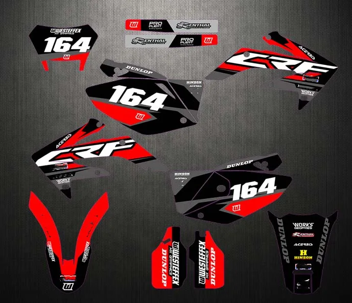 6 видов стилей 3 м Графика наклейки Наборы для HONDA CRF250X 2008 2009 2010 2011 2012 2013 2014 2015 2016 2017