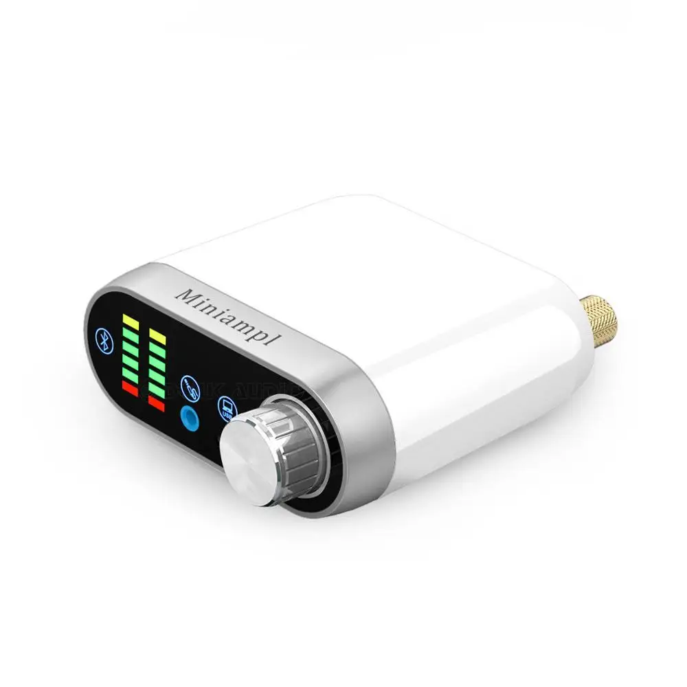 Серебристый Nobsound HiFi мини Bluetooth 5,0 HiFi усилитель мощности класса D Цифровой усилитель USB звуковая карта AUX 50 Вт* 2 для мобильного планшета MP3 - Цвет: Серебристый