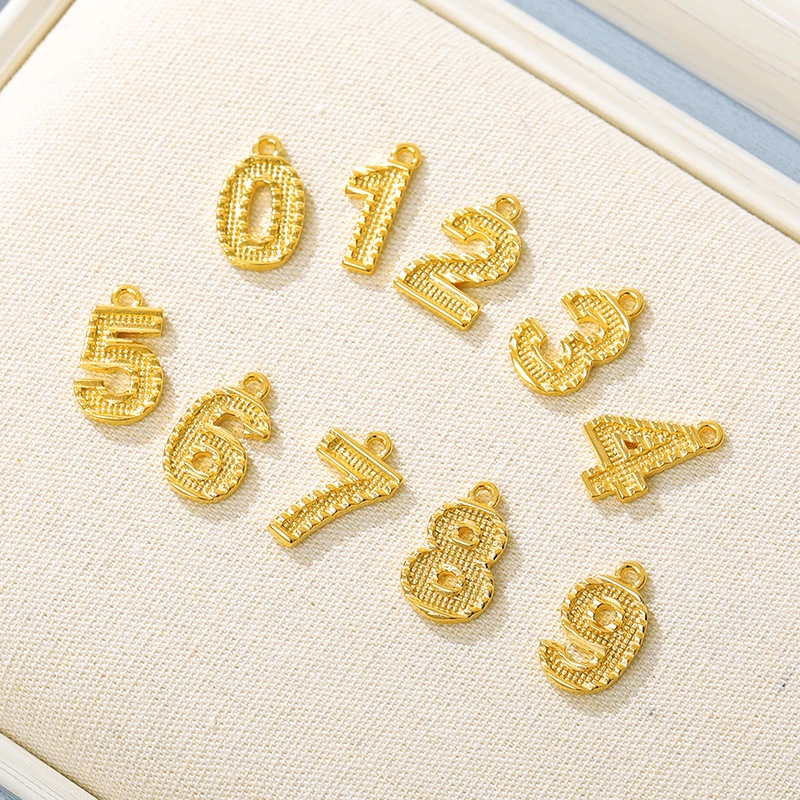 Ожерелье сделай сам из нержавеющей стали с подвесками в виде цифр|Ожерелья