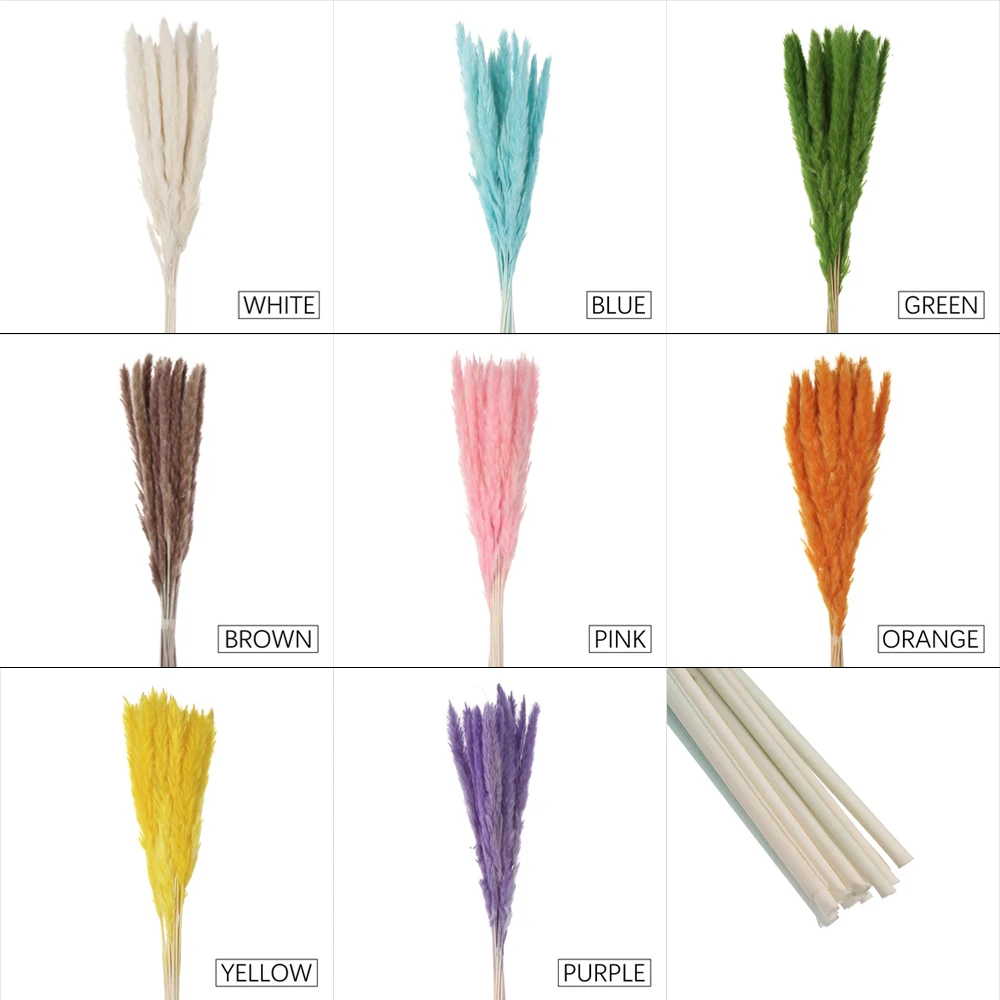 Букет из сушеных пампасов набор 15 штук натуральный тростниковый букет для