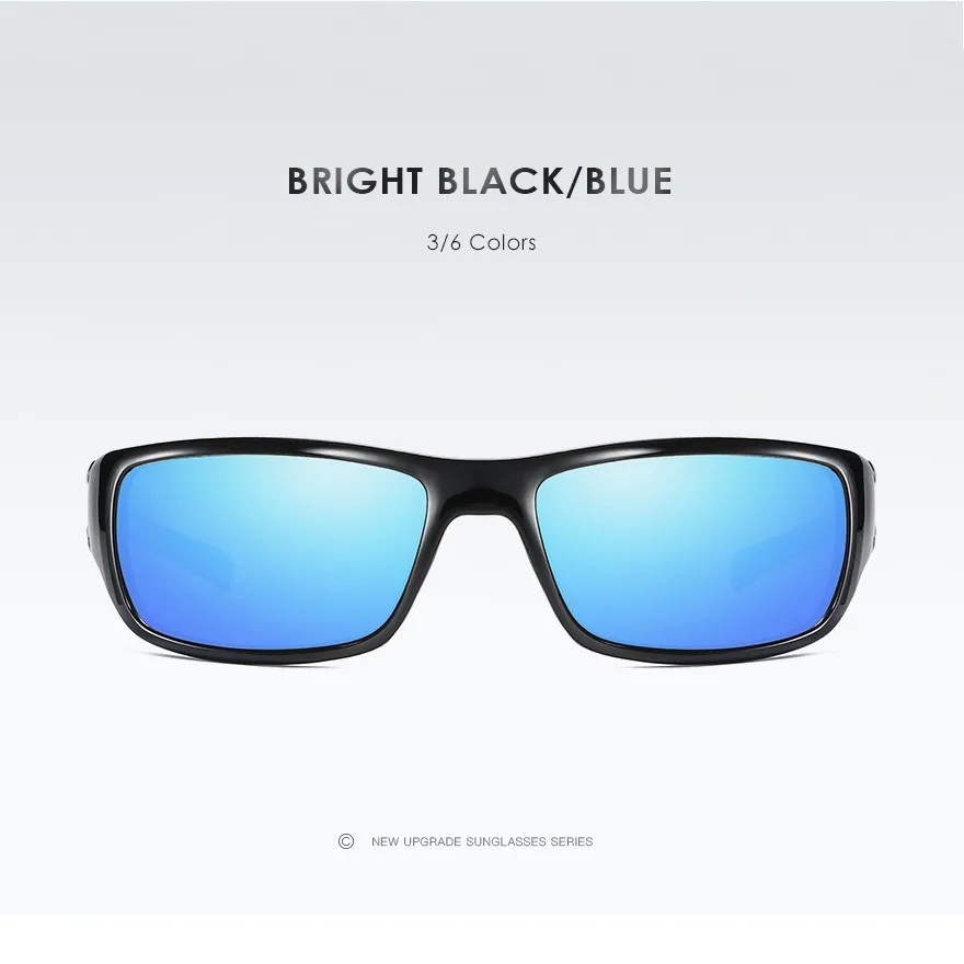 black blue Бренд оптики, Новые поляризованные солнцезащитные очки для мужчин, модные мужские очки, солнечные очки для мужчин, очки для путешествий - Цвет линз: black blue