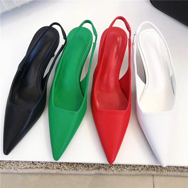 

Сандалии женские с острым носком, на каблуке-шпильке, без застежки