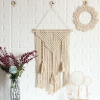 macrame hand woven wall hanging tapestry home decoration bohemian pure cotton tapestries geometric home handicraft gifts