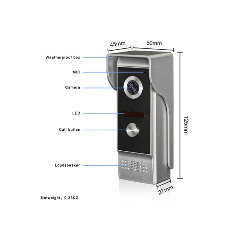 4 3 дюймов видео телефон двери трубка/handfree домофон 2 way Интерком система для