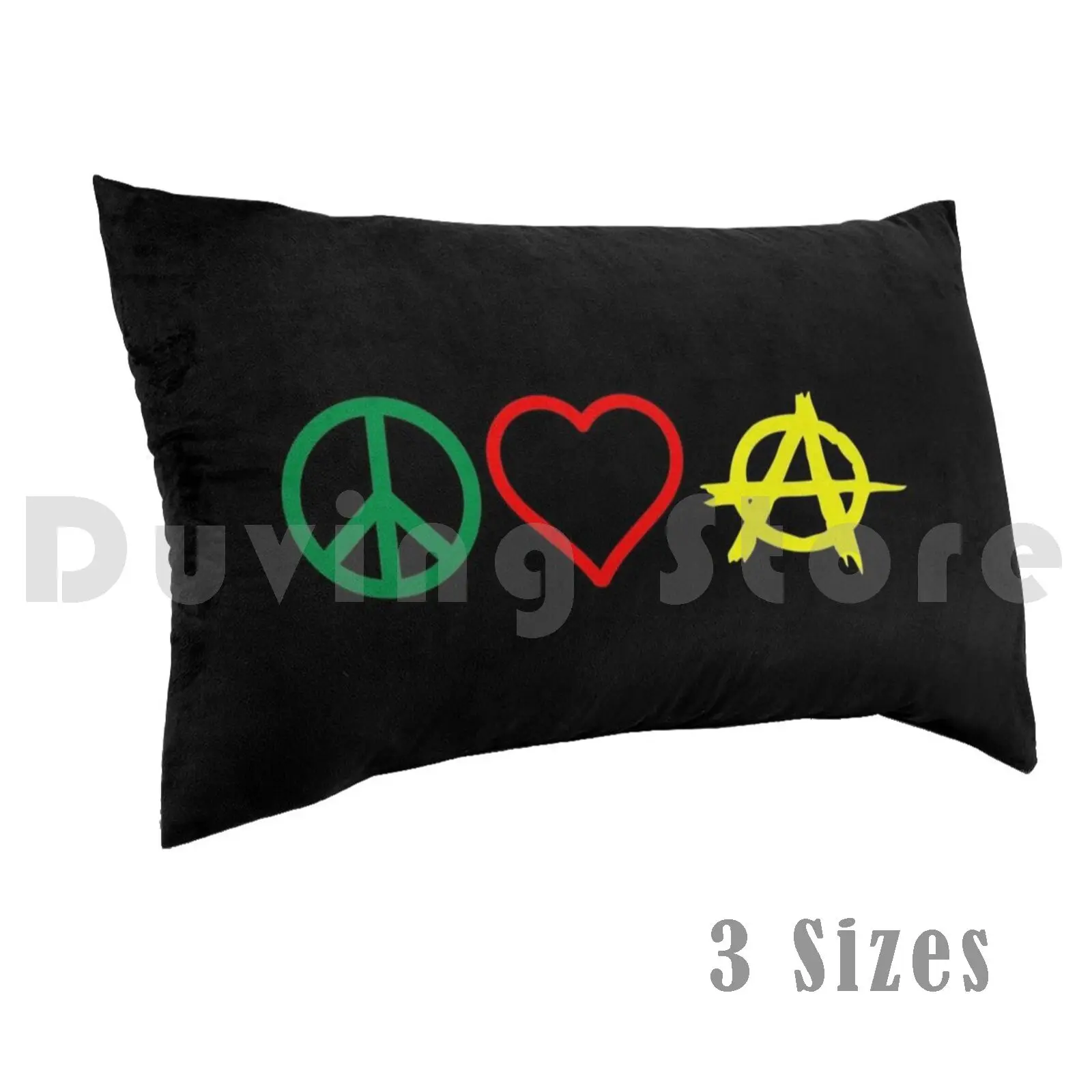 

Pillow Case Peace , Love , And Anarchy 1626 Peace Love Anarchy Ancap Libertarian Taxation Is Theft