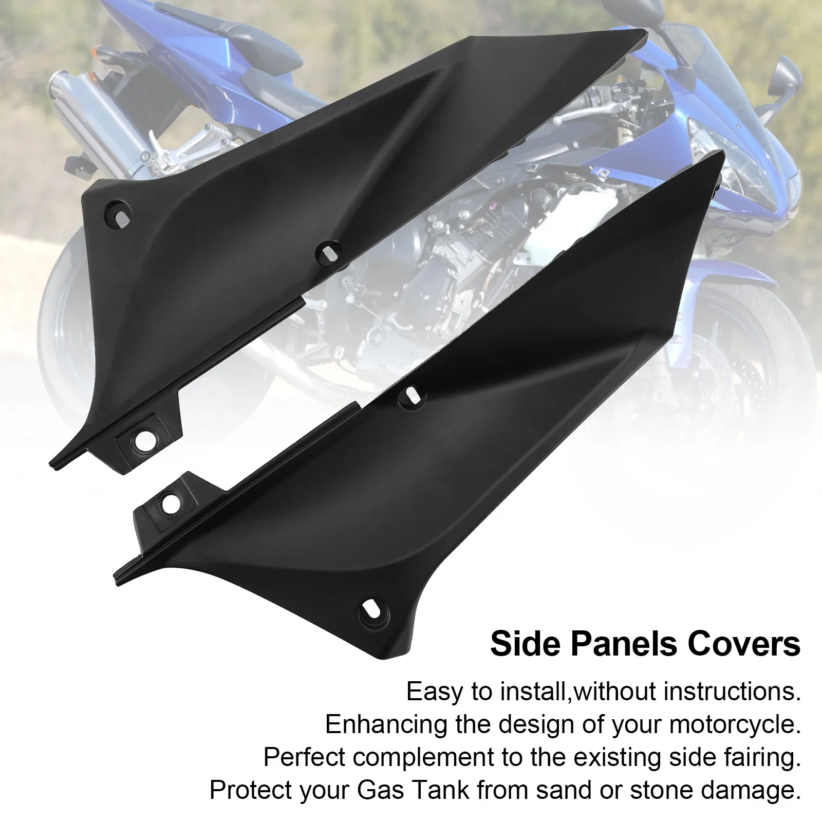 Topteng Gas Tank Side Trim Cover Panel Fairing Cowl for Yamaha YZF R1 2002-2003 Motorcycle Accessories