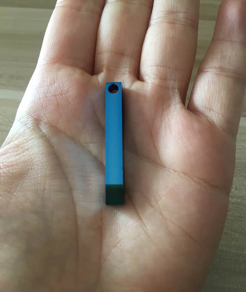blue color 20 шт./лот 316L нержавеющая сталь амулеты 5 цветов зеркальная полировка бар амулеты Подвеска для изготовления бара ожерелье DIY аксессуары - Окраска металла: blue color