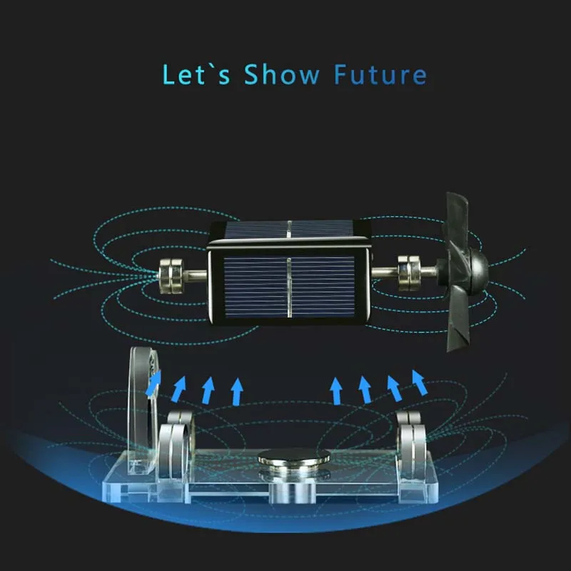 Lusya Магнитная подвеска Солнечный двигатель Вентилятор лезвие Украшение T0674 |