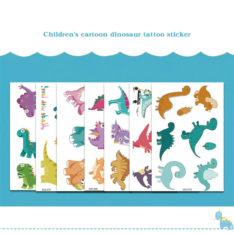 

Dinosaur Tattoo stickers waterproof children's male cute cartoon personalized Tyrannosaurus Rex animal party toys tattoo sticker