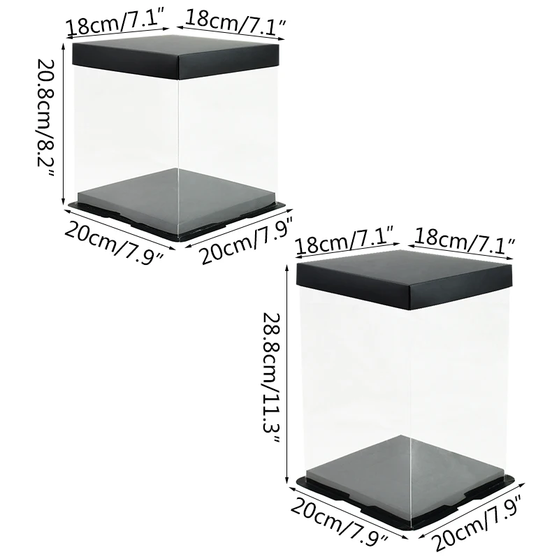 

Transparent Rose Bear Packing Box Cake Decor For Wedding Favor Baby Shower Birthday Party Supplies Valentine's Day Gift Boxes