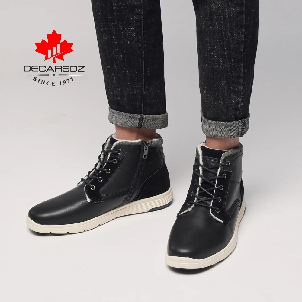 2019 Мужские осенне-зимние модные ботильоны мужские ботинки уличные Новые Теплые