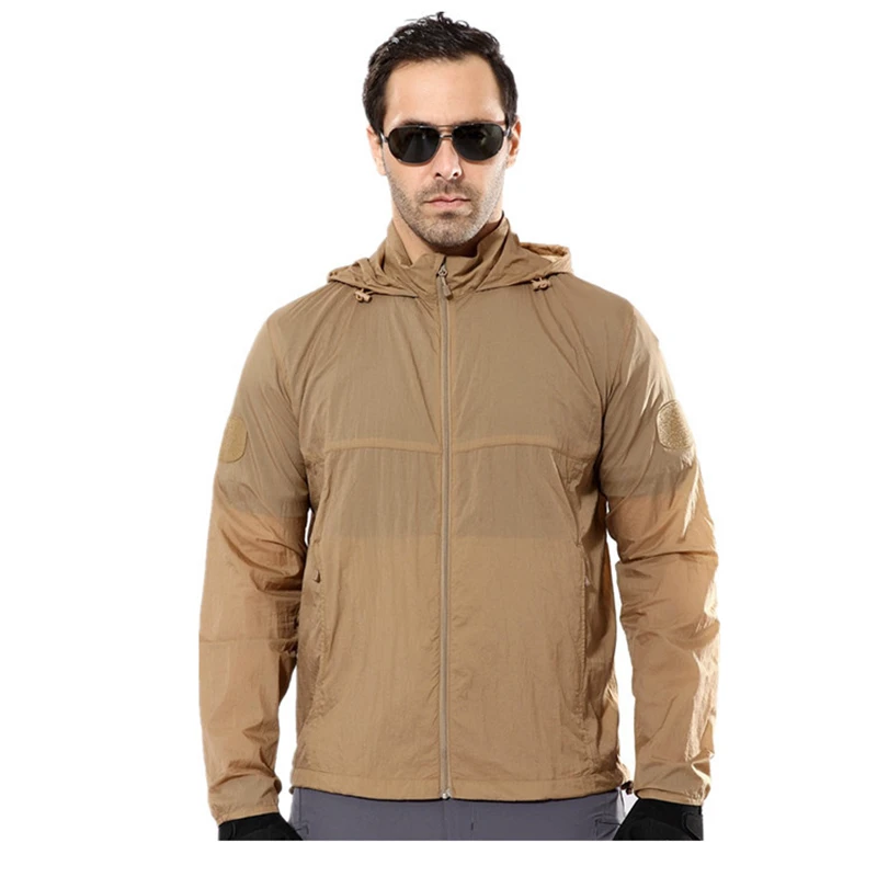 

Outdoor Skin Clothing Men's Light Coat Sunscreen Army Tactical Clothing for Hiking Camping Quick-dry
