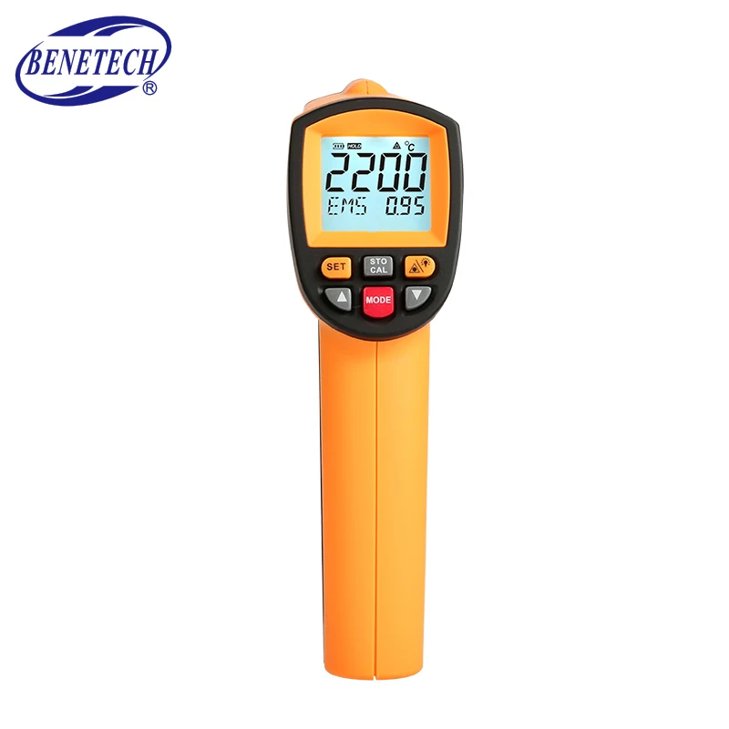

BENETECH GM2200 Handheld Industry Non Contact Infrared Thermometer 200~2200C High Temperature Measuring Meter