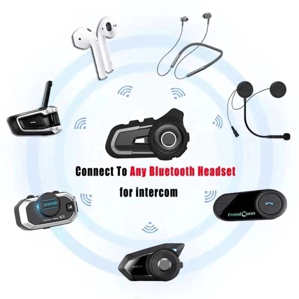 Bluetooth-гарнитура для мотоциклетного шлема универсальная связь | Автомобили и