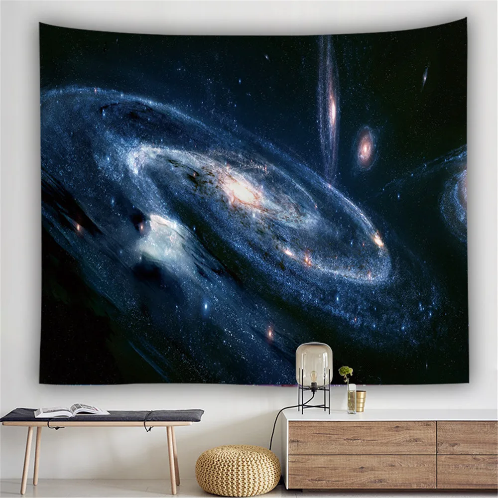 

Galaxy Hippie Tapestry Wall Hanging Mandala Starry Sky Celestial Psychedelic Tapestry Wall Fabric Art Carpet Dorm Decor