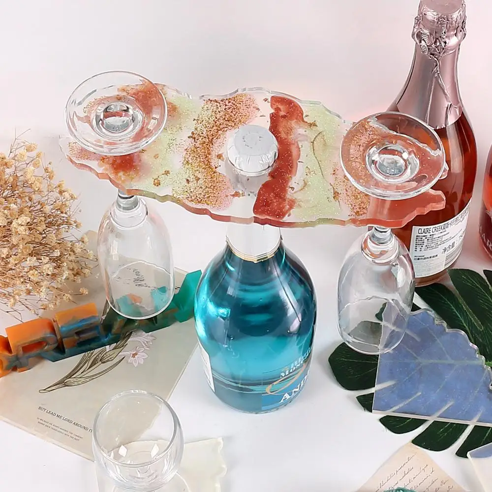 Полимерная подставка для вина силиконовая форма неправильной формы красного