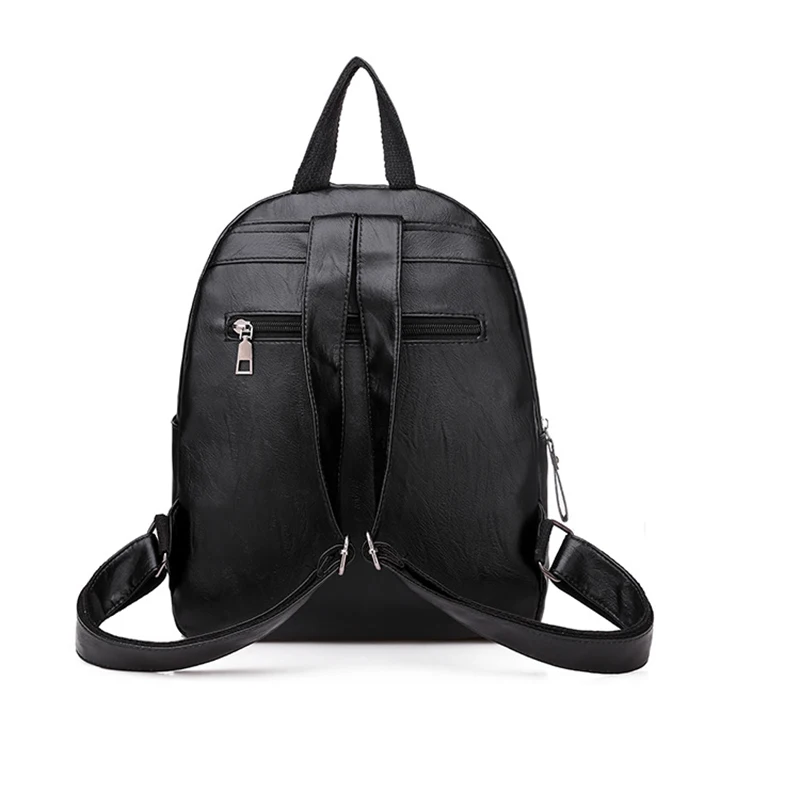 

2021 New PU Leather Backpack Women Travel Multifunction Rucksack Large Capacity School Bag Casual Knapsack Backpack