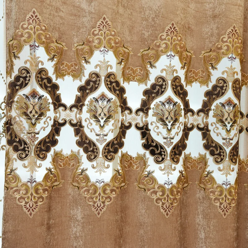 Новые европейские водорастворимые вышитые занавески для гостиной спальни|embroidered