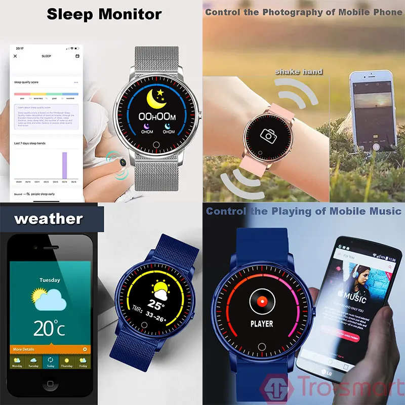 

Sport Smart Watch Women Men Smartwatch Electronics Smart Clock For Android IOS Fitness Tracker New Smart-watch Trosmart Brand
