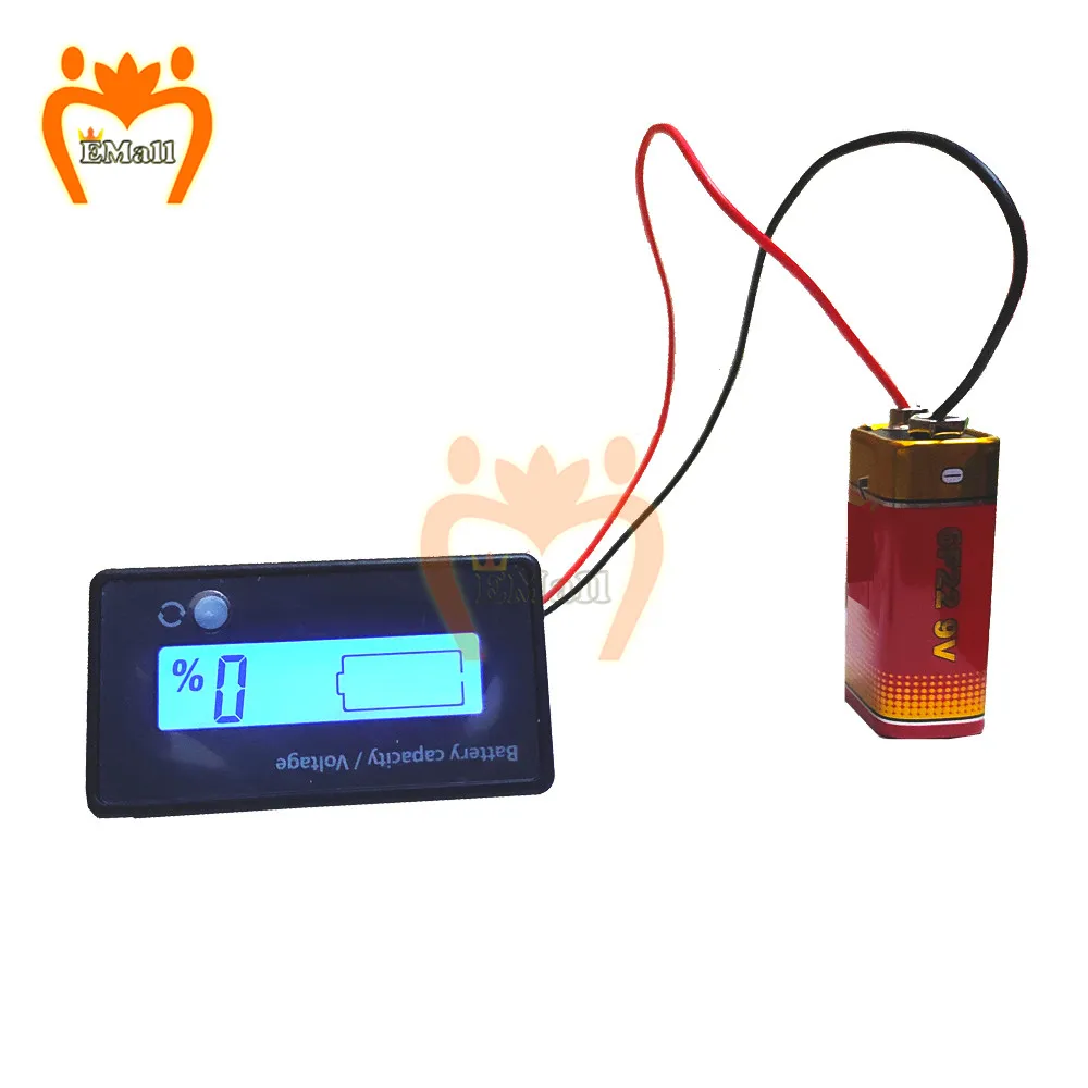 

12V-84V Lead Acid Battery Capacity Indicator 36V 48V Battery Charger Detector Car Motorcycle Voltmeter Voltage Gauge Test