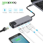 Мульти USB 3,0 концентратор Тип C адаптер к HDMI Gigabit Ethernet Rj45 Lan для Macbook Pro Air 13 15 iPad Thunderbolt USB PD зарядное устройство hub