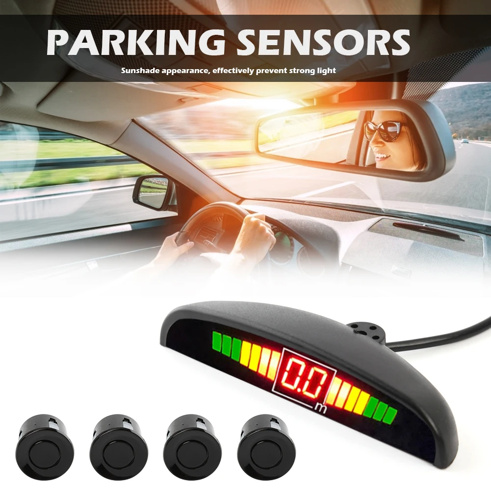 Автомобильный парктроник светодиодный Дисплей автоматической парковки Сенсор Комплект обратный резервный радар парковки мониторы детектор Системы с 4 Сенсор