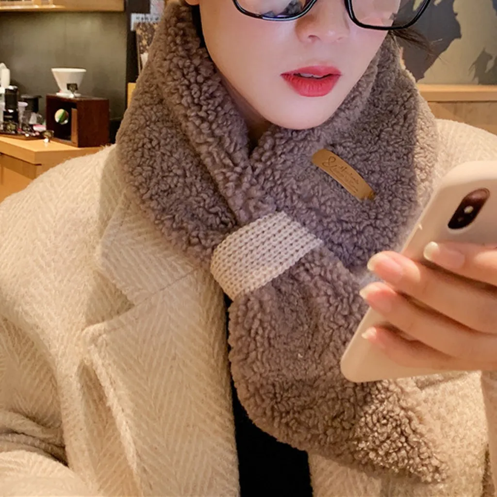 Женский зимний шарф 2019 шарфы из искусственной овечьей шерсти шейный рукав фуляр