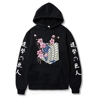 anime attack on titan printed long sleeved hoodie men women tops harajuku clothes