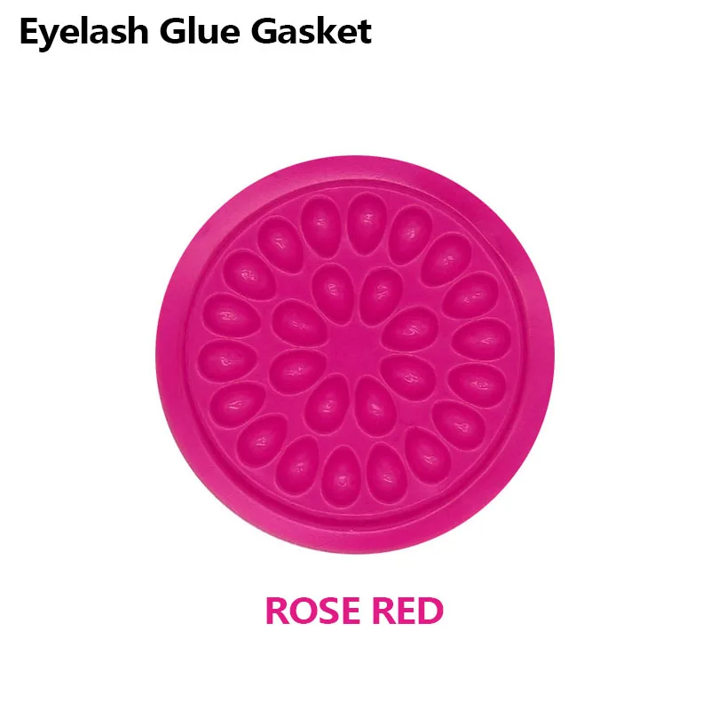 Rose Red Клейкая прокладка для ресниц Клей Держатель Клей поддон для наращивания ресниц клеевые подушечки подставка на ресницы пластиковый клей держатель - Цвет: Rose Red