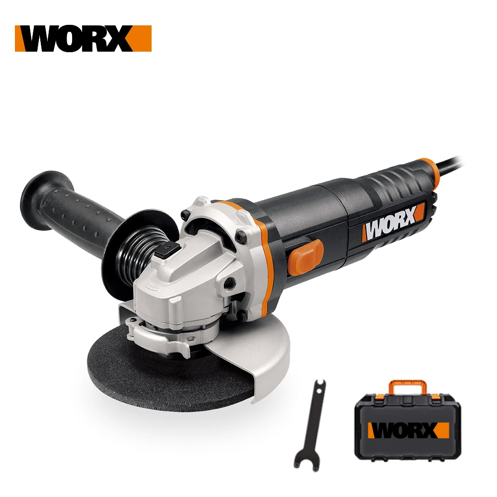 Worx электрическая угловая шлифовальная машина WX712 860 Вт 220 В 125 мм электроинструменты ручной Электрический шлифовальный режущий инструмент анти-вибрация - изображение