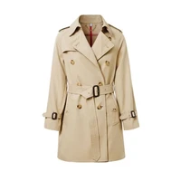 double breasted trench coats womens windbreaker mid length clothes spring autumn new lace up thinner british %d0%bf%d0%b0%d0%bb%d1%8c%d1%82%d0%be %d0%b6%d0%b5%d0%bd%d1%81%d0%ba%d0%be%d0%b5