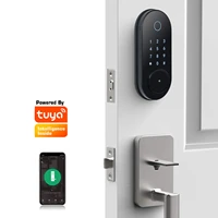 new electronic smart digital biometric fingerprint door lock with wifi tuya app remotely rfid card password key unlock