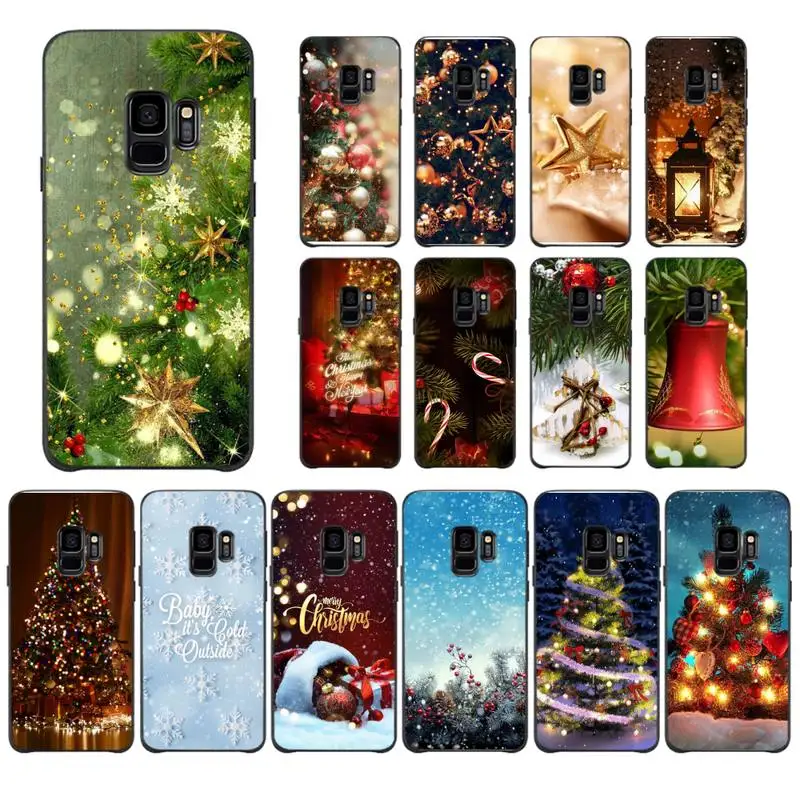 Новогодний чехол для телефона с рождественской елкой Samsung Galaxy J200 J2 Prime Pro J250 J5 J7 J737