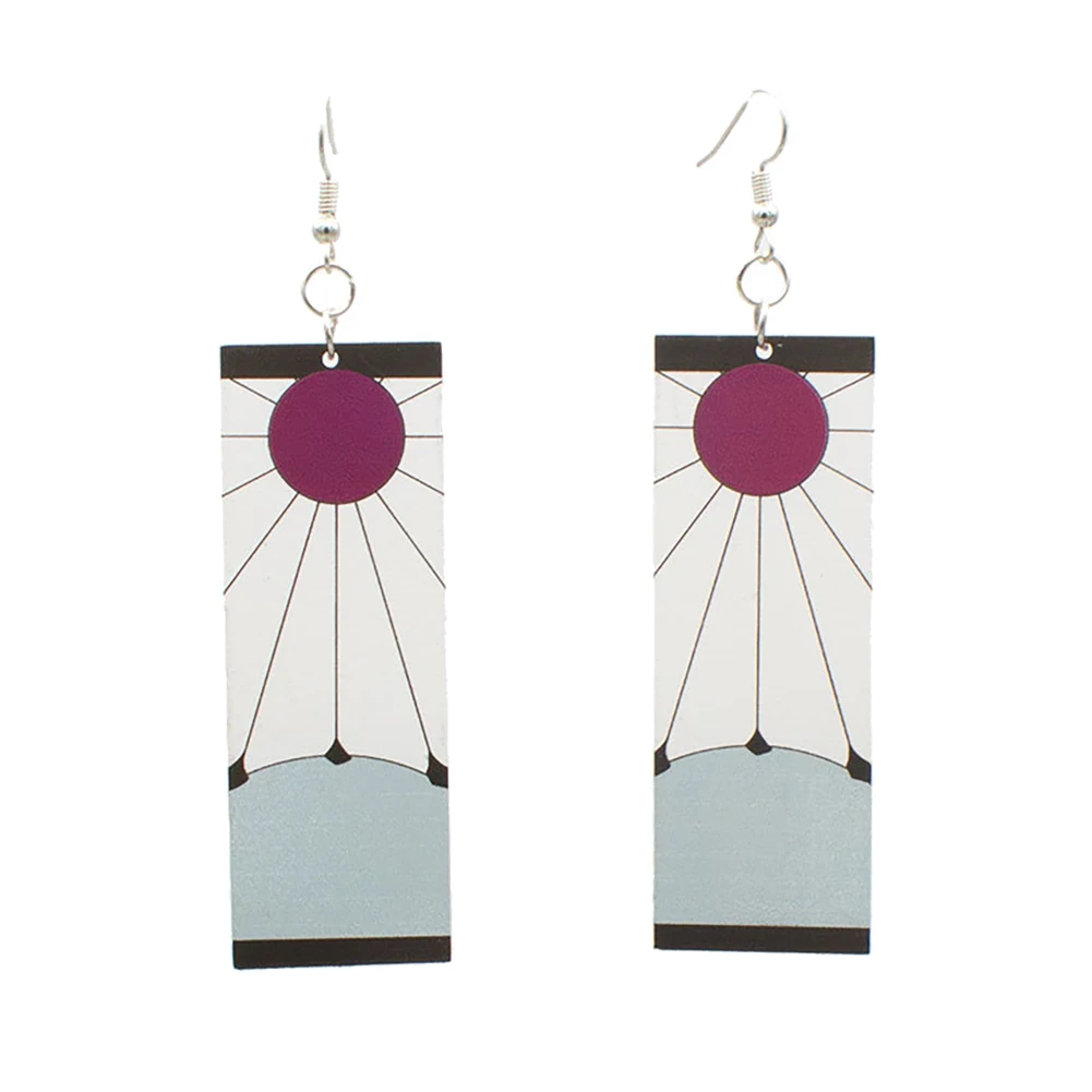 Акриловые серьги подвески в стиле аниме клинок призрака для женщин и мужчин