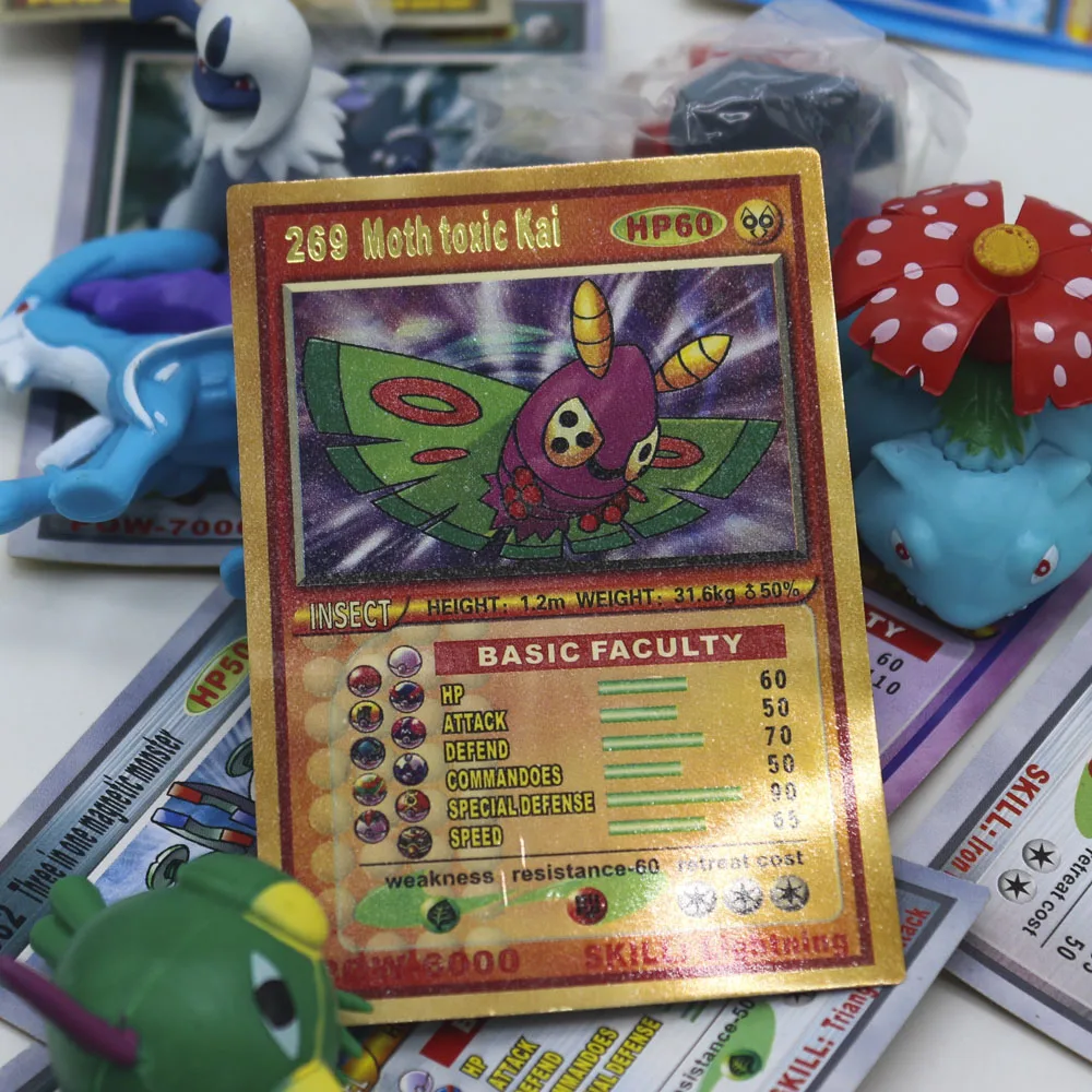 TAKARA TOMY покемон куклы с коллекция карт игрушки для детей битва торговая фигурка карточная игра золотые карты фигурки