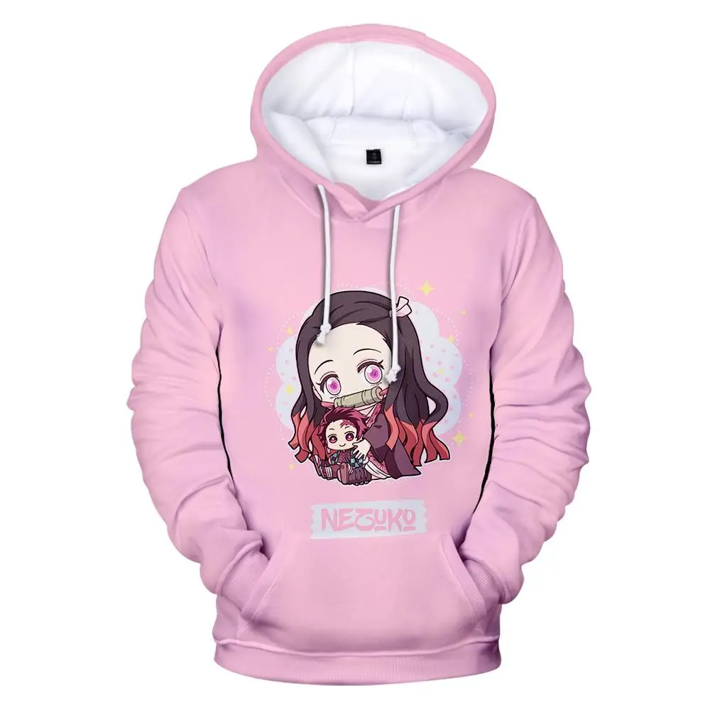 

Jongens En Meisjes Hoodies 3D Demon Slayer Hoodies Mannen Sweatshirts Vrouwen Anime Kimetsu Geen Yaiba Truien Herfst Geel Tops