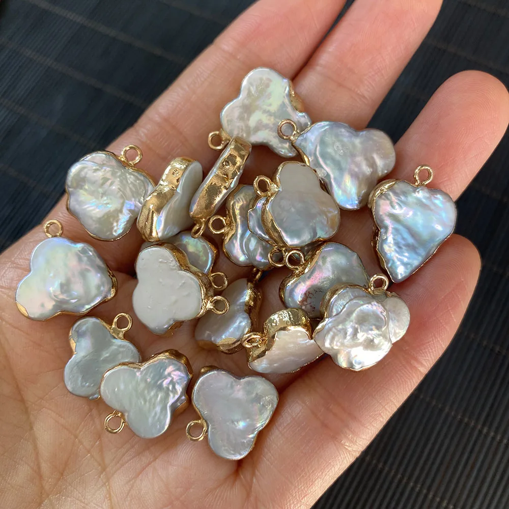 

Fashion Pendant Irregular Shape Freshwater Pearl 20x15mm Pendant Jewelry Making Supplies Glamour Lady DIY Holiday Gift Wholesale