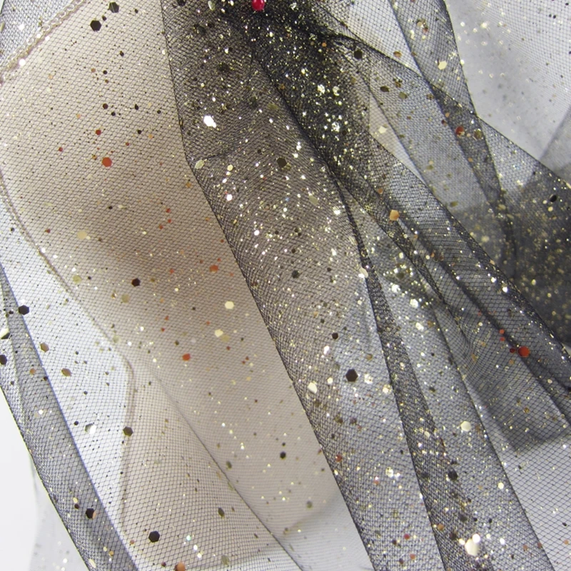 160*100 см блестящая Тюлевая ткань органза скатерть юбка блесток сетка Свадьба День
