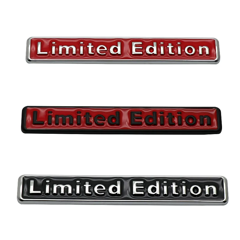 Хромированный Черный Красный 3D металлический значок Ограниченная серия эмблема