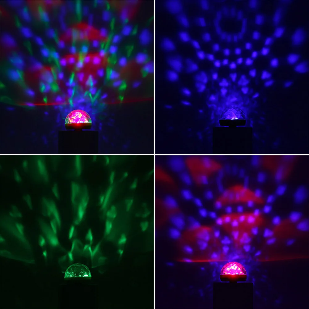 Микро-usb мини RGB светодиодный светильник 4 Вт, сценический светильник, Звуковое управление, клубный паб, дискотека, вечерние, музыкальный хрустальный магический шар, лампа