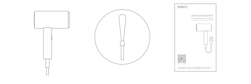 Новейший Xiaomi отрицательный ионный мягкий сухой фен для волос Молодежная версия быстрая и сухая маленькая портативная 1800 Вт Профессиональная фен для волос