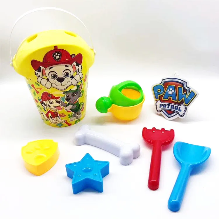 Paw Patrol 7 шт. Пляжное ведро игрушки пляжные для игры в песок ванной чашка лопата