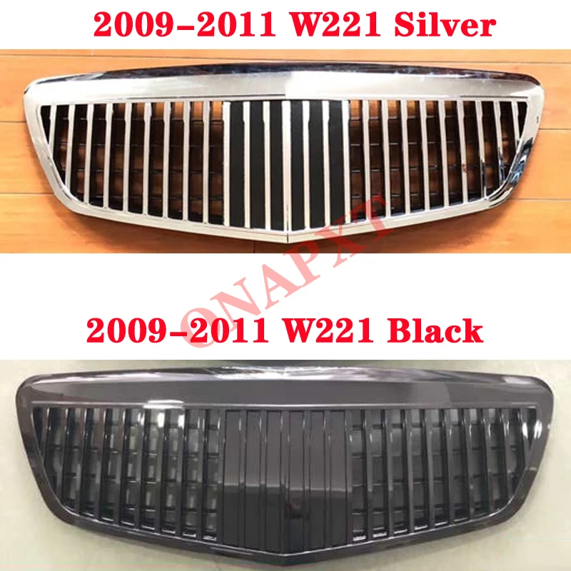 

Auto Car For Mercedes-Benz S-class W221 S320 S350 Front ABS Maybach Stylin Front Hood Radiator Grille Middle Grille 2005-2011