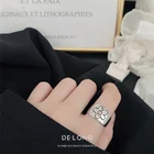 2021 новый цветок в Корейском стиле кольца для Для женщин панк Мода Винтаж сливы кольцо в виде небольшой ромашки Кольца вечерние кольца для пар