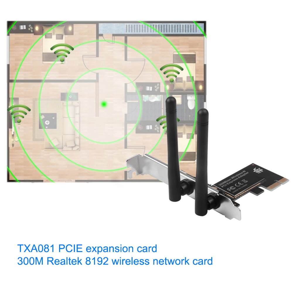 Kebidu 2 4 ГГц беспроводной 300 Мбит/с Wi Fi адаптер PCI E сетевая карта Express для настольного